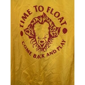 IT Chapter Two Mens XL Yellow Pennywise Windbreaker Halloween Time To Float